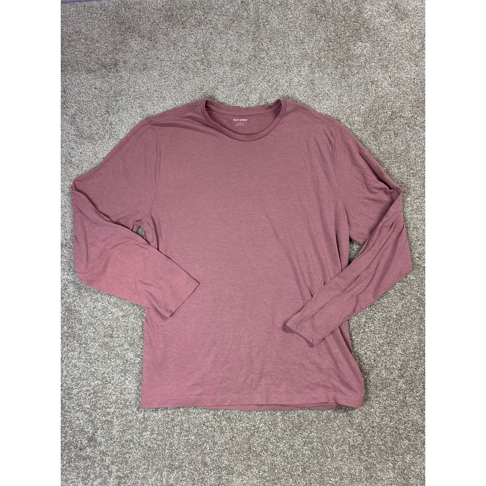 Old Navy Soft-Washed Long Sleeve Tee Mens XL Dusty Rose Pink Crewneck Shirt
